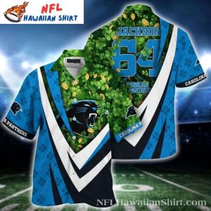 Lucky Charm Carolina Panthers Hawaiian Shirt – NFL Tropical Tailgate Apparel Mens