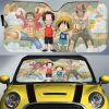 Luffy And Ace Car Sunshade Custom Map Car Accessories For Fans