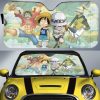 Luffy And Law Car Sunshade Custom One Piece Map Car Accessories For Anime Fans