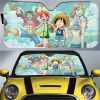 Luffy And Nami Car Sunshade Custom One Piece Map Car Accessories For Anime Fans