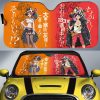 Luffy and Nami Car Sunshade Custom One Piece Red Anime Car Interior Accessories