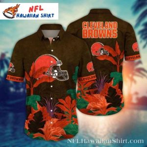 Lush Foliage Personalized Cleveland Browns Hawaiian Shirt