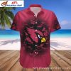 Majestic Cardinal Splatter – Arizona Cardinals Hawaiian Shirt Mens