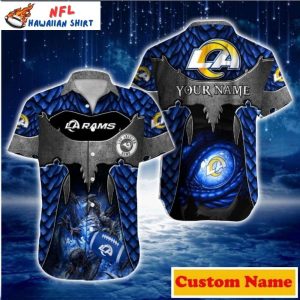 Majestic Rams Wings – LA Rams Themed Hawaiian Shirt