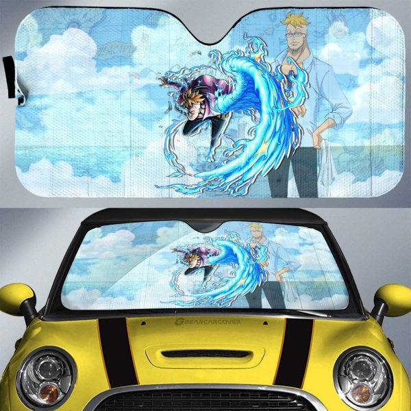 Marco Car Sunshade Custom One Piece Map Car Accessories For Anime Fans