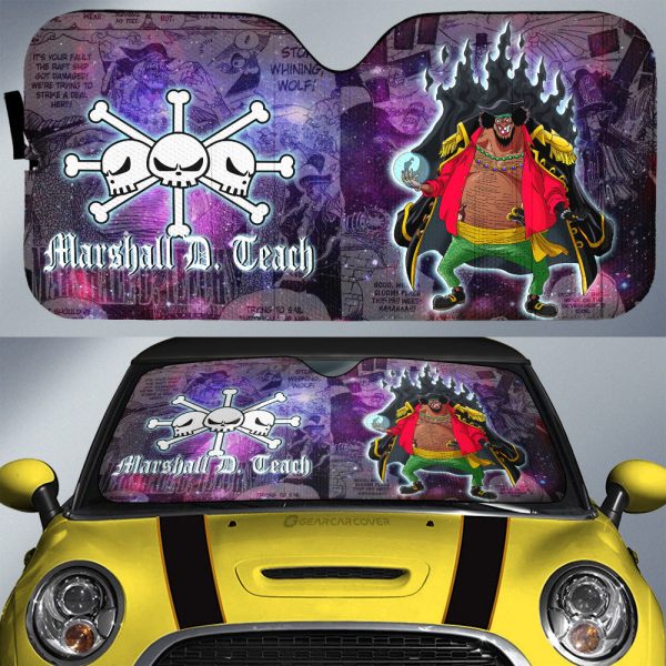 Marshall D. Teach Car Sunshade Custom Car Accessories Manga Galaxy Style