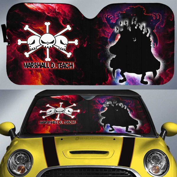 Marshall D. Teach Car Sunshade Custom One Piece Anime Silhouette Style