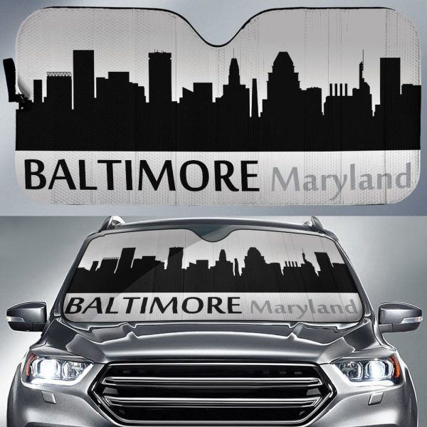 Maryland Baltimore Skyline Car Sunshade Custom Car Accessories