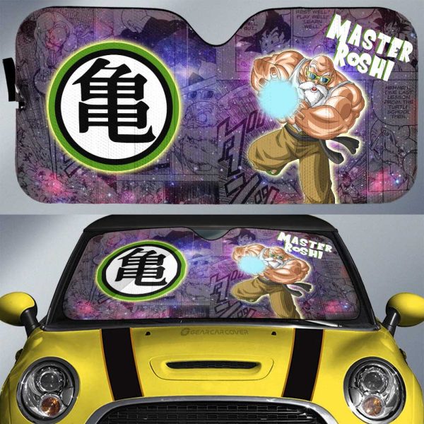 Master Roshi Car Sunshade Custom Car Accessories Manga Galaxy Style