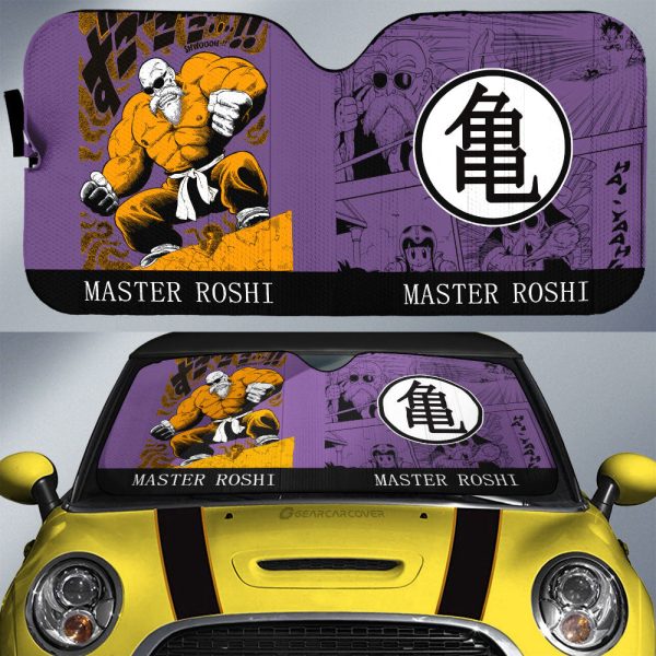 Master Roshi Car Sunshade Custom Dragon Ball Anime Manga Color Style