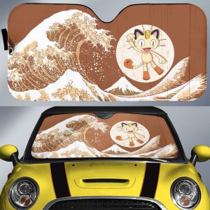 Meowth Car Sunshade Custom Pokemon Car Accessories