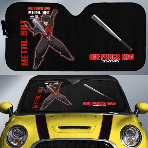 Metal Bat Car Sunshade Custom One Punch Man Anime Car Interior Accessories