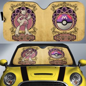 Mewtwo Car Sunshade Custom Car Interior Accessories