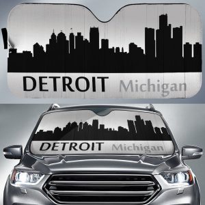 Michigan Detroit Skyline Car Sunshade Custom Car Accessories