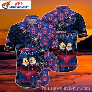 Mickey Graphic Buffalo Bills Hawaiian Shirt – Vibrant NFL Aloha Attire