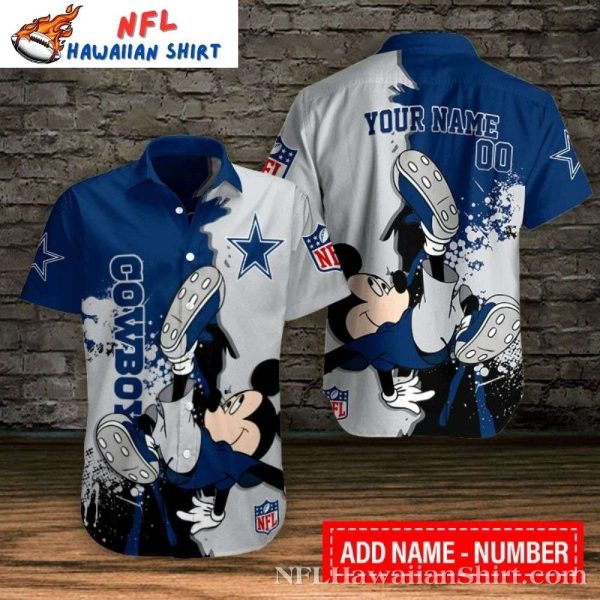 Mickey’s Game Play Dallas Cowboys Custom Name Hawaiian Shirt