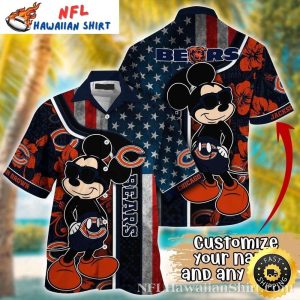 Mickey’s Tropical Touchdown Chicago Bears Hawaiian Shirt