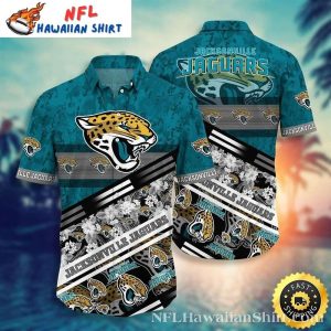 Midnight Blossom Jacksonville Jaguars Aloha Shirt – Dark Floral Elegance