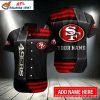 Midnight Momentum San Francisco 49ers Striped Aloha Shirt