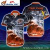 Midnight Palm Chicago Bears Hawaiian Shirt – Starry Tropic Night