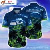 Midnight Palms Seattle Seahawks Aloha Shirt – Moonlit Oasis Edition