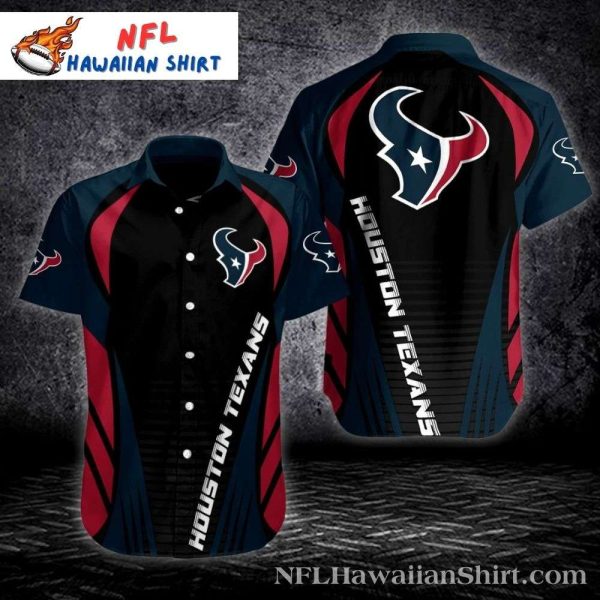 Midnight Rush – Houston Texans Hawaiian Shirt With Bold Graphic Logo