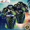 Midnight Tropics Seattle Seahawks Hawaiian Shirt – Floral Night Edition