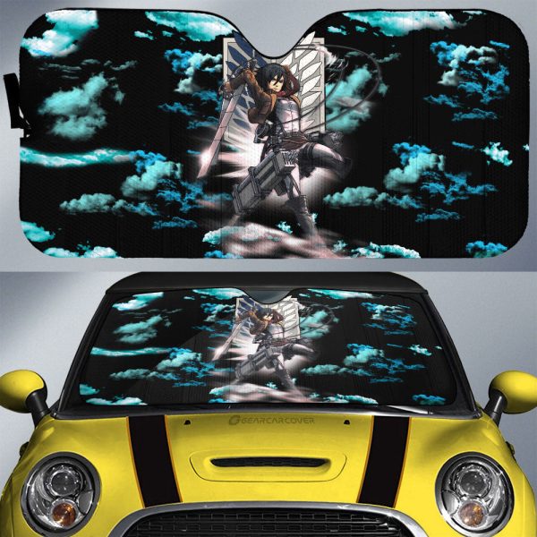 Mikasa Ackerman Car Sunshade Custom Attack On Titan Anime Car Interior Accessories