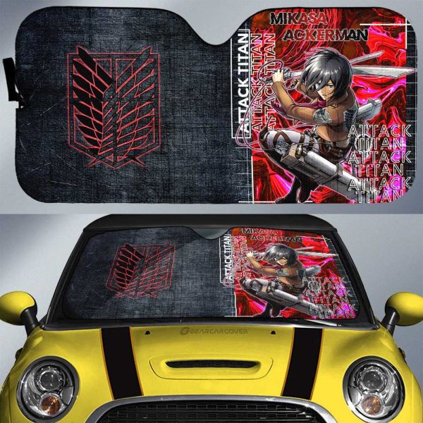 Mikasa Ackerman Car Sunshade Custom Attack On Titan Car Accessories