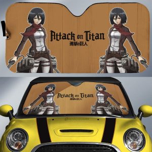 Mikasa Ackerman Car Sunshade Custom Main Hero Attack On Titan Anime Car Accessories