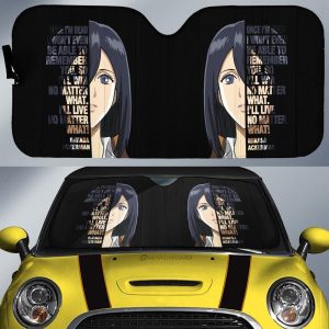 Mikasa Ackerman Quotes Car Sunshade Custom Attack On Titan Anime Car Accessories