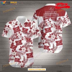 Miller High Life Tropical Summer Hawaiian Shirt