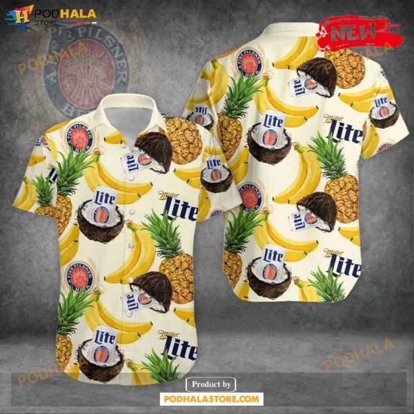 Miller Lite Summer Fruit Hot Summer Design Hawaiian Shirt