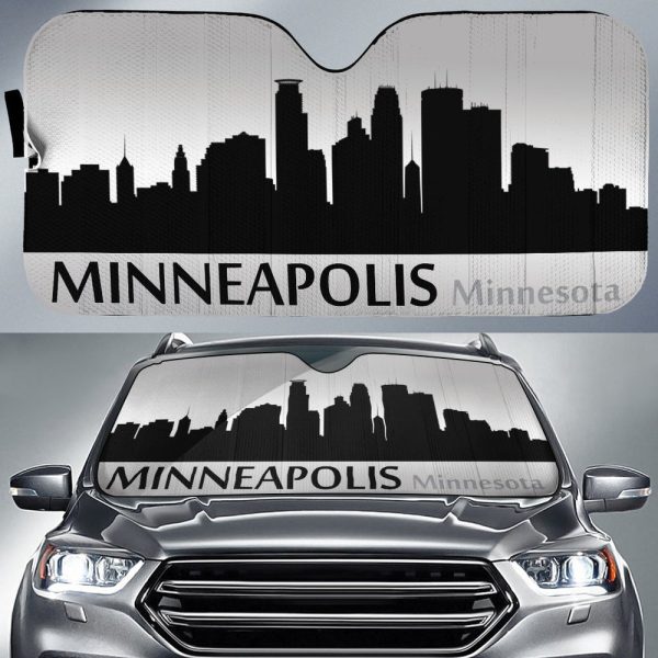 Minnesota Minneapolis Skyline Car Sunshade Custom Car Accessories