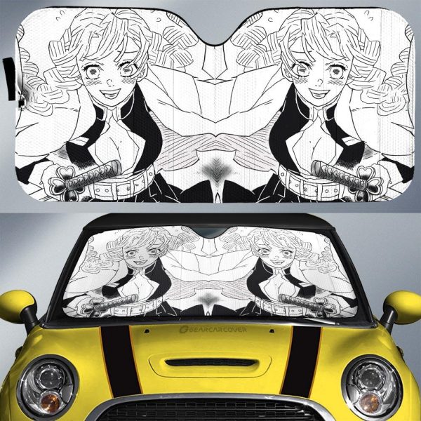 Mitsuri Kanroji Car Sunshade Custom Kimetsu No Yaiba Manga Car Accessories