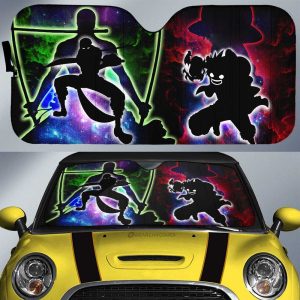 Monkey D. Luffy And Zoro Car Sunshade Custom One Piece Anime Silhouette Style