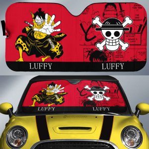 Monkey D. Luffy Car Sunshade Custom Car Accessories Manga Style