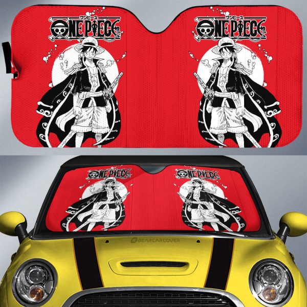 Monkey D. Luffy Car Sunshade Custom Manga Style One Piece Anime Car Accessories