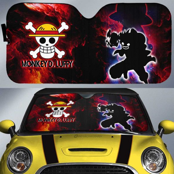 Monkey D. Luffy Car Sunshade Custom Silhouette Style