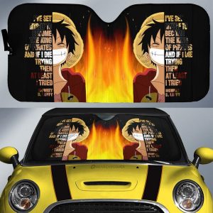 Monkey D. Luffy Quotes Car Sunshade Custom Car Accessories