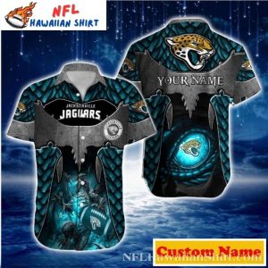 Monochrome Majesty – Jaguars Gridiron Storm Custom Hawaiian Shirt