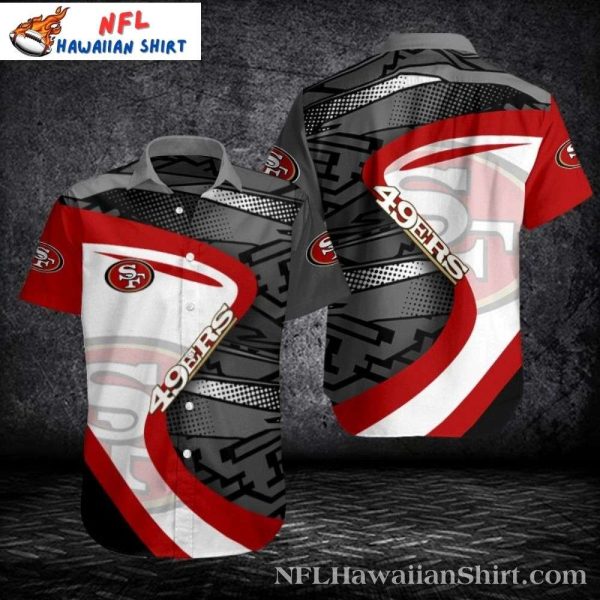 Monochrome Momentum San Francisco 49ers Aloha Shirt