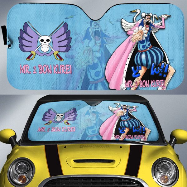 Mr 2 Bon Kurei Car Sunshade Custom One Piece Anime Car Accessories