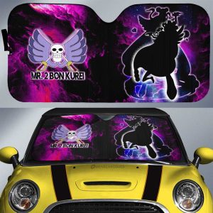 Mr. 2 Bon Kurei Car Sunshade Custom One Piece Anime Silhouette Style