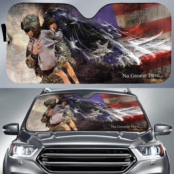 My Hero Soldier Car Sunshade Custom American Flag Car Accessories