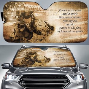 My Hero Soldier Car Sunshade Custom American Flag We The People Car Accessories For Dad