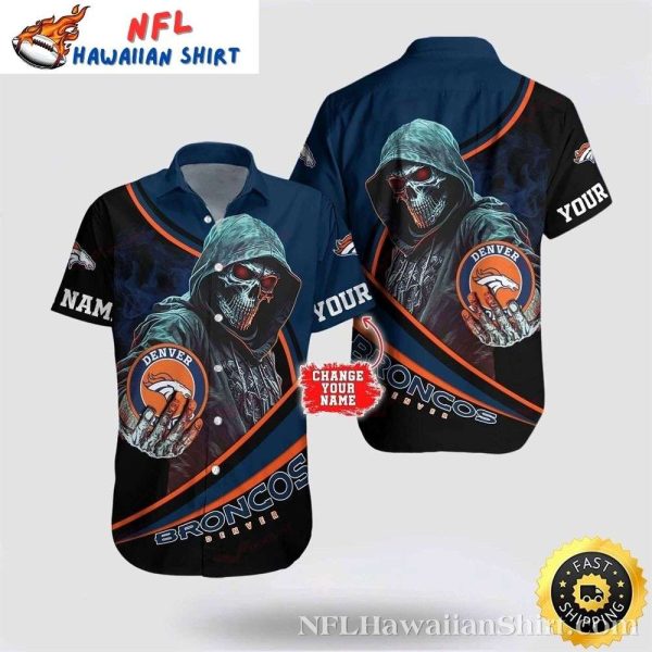 Mystic Skull Denver Broncos Hawaiian Shirt