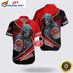 Mystic Skull Tampa Bay Buccaneers Custom Name Hawaiian Shirt