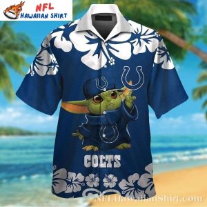 Mystical Mascot – Youthful Baby Yoda Indianapolis Colts Hawaiian Shirt