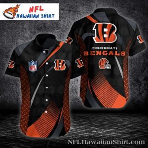 NFL Cincinnati Bengals Tactic Hawaiian Shirt – Black And Orange Geometric